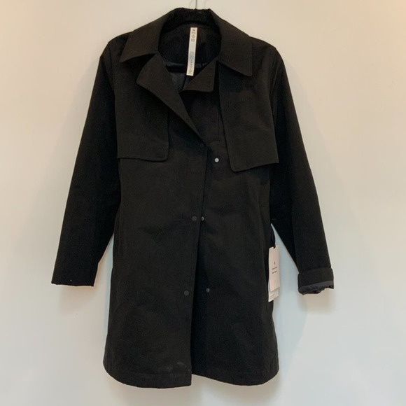 NWT lululemon Always There Trench Coat Black - Picture 7 of 9
